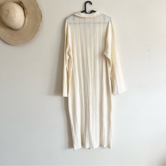 Free People Aster Collar Tee Midi Dress in Ecru - Picture 4 of 4